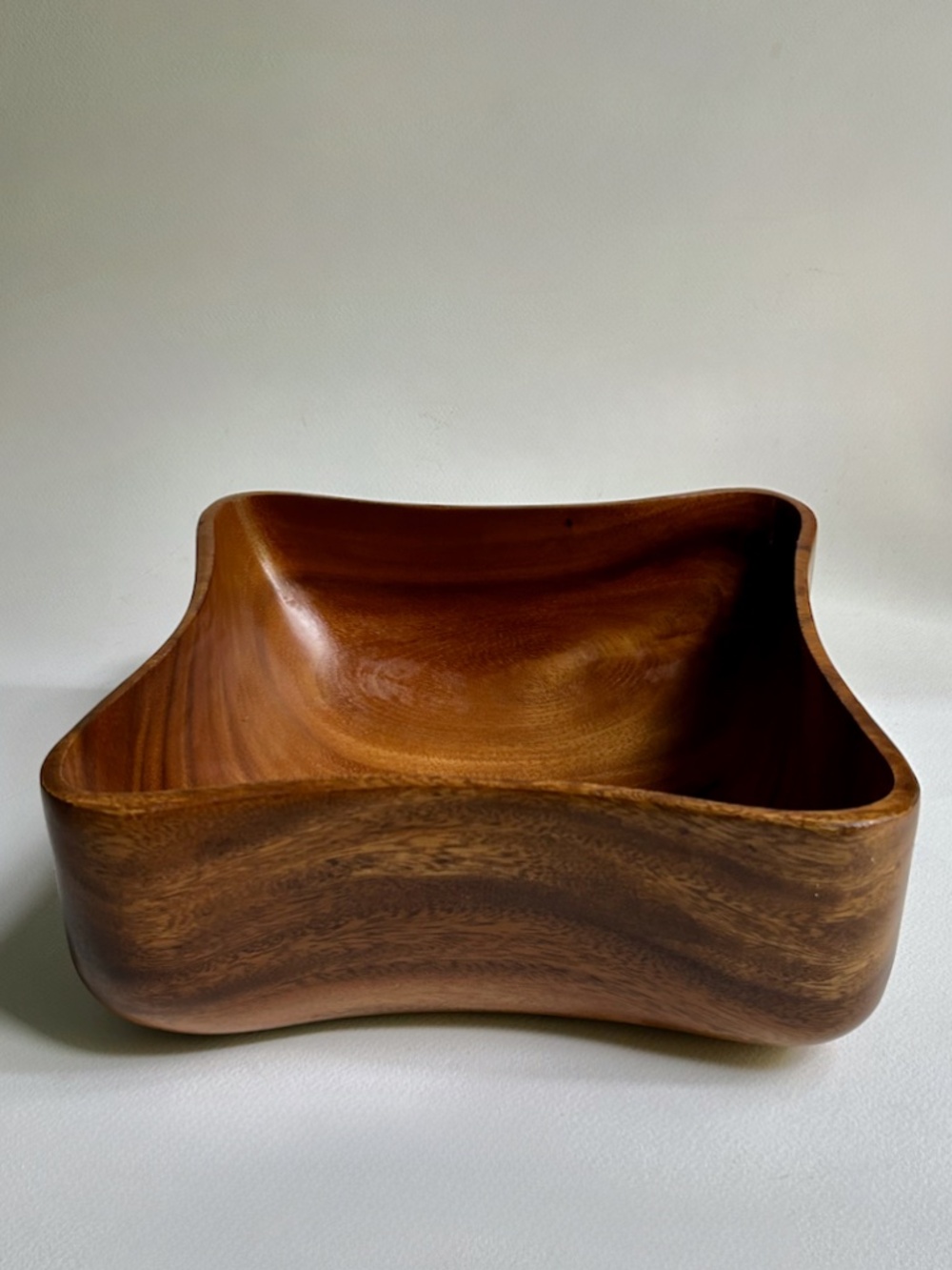 Vintage Handcrafted Pacific Merchants Acacia Wood Serving Bowl
